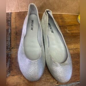 Lower east side silver sparkle metallic womens Flats 9 m